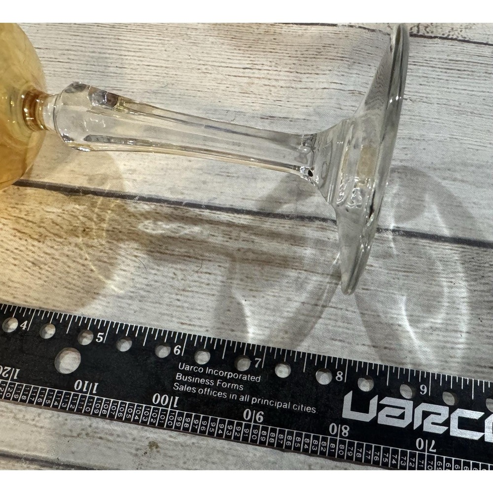 3 Vintage Cristalleria Fumo Amber Iridescent Wine Glasses Italy - Picture 7 of 8